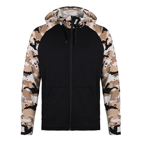 Men's Nike Camouflage Splicing Jacket Black AQ1139-010