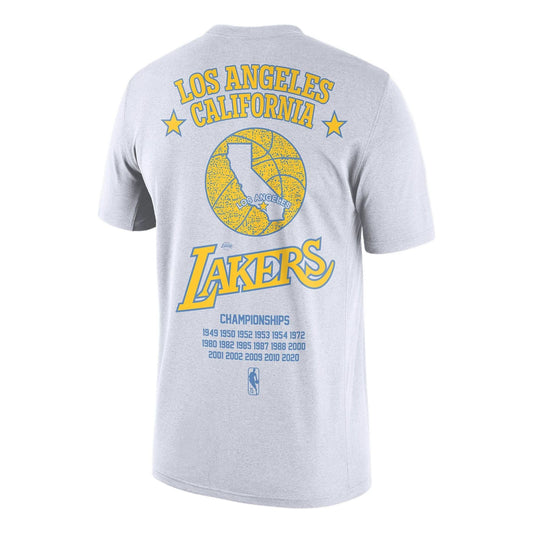 Nike Courtside City Edition Los Angeles Lakers Tee 'Grey' DA7289-100
