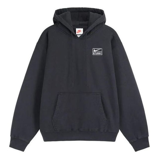 Nike x Stussy Logo Hoodie Asia Sizing 'Black' DN4029-010