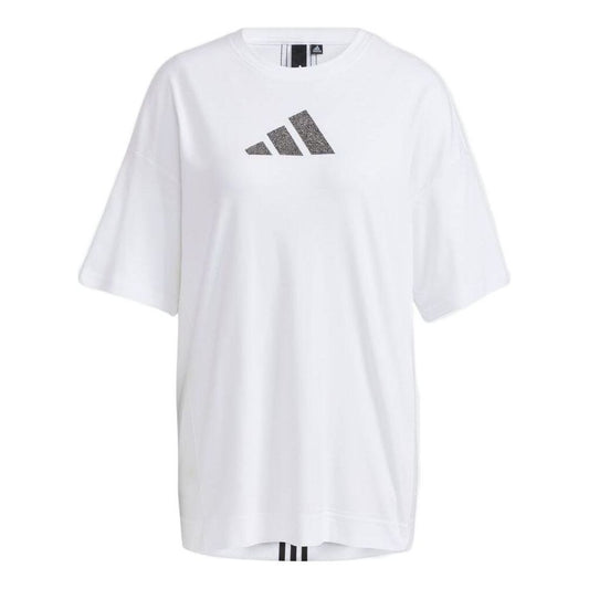 (WMNS) adidas x Swarovski Crossover Casual Sports Breathable Solid Color Short Sleeve White T-Shirt H55253