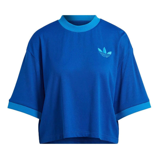 (WMNS) adidas Adicolor Heritage Now Oversized Tee Asia Sizing 'Blue' IB2062