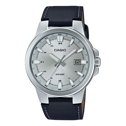 CASIO Quartz Waterproof Mens Silver Analog MTP-E173L-7AVDF