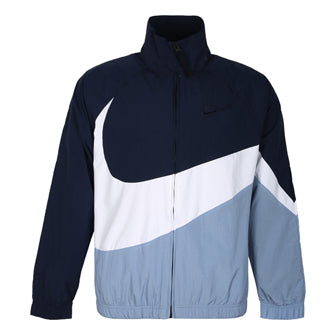 Nike Sportswear Contrasting Colors Large Logo Woven Stand Collar Jacket Blue AR3133-451