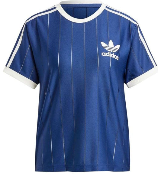 (WMNS) adidas Originals 3-Stripes T-shirt Asia Sizing 'Dark Blue' IR7466