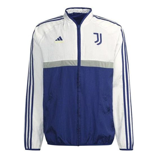 adidas Soccer/Football Sports Contrasting Colors Woven Logo Jacket 21-22 Season Juventus White GR2900