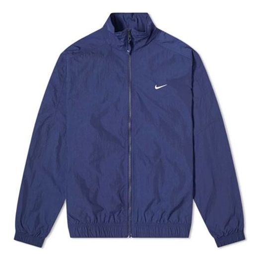 Men's Nike NRG Track Sports Stand Collar Jacket Blue CD6543-410