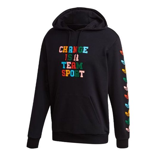 adidas originals Cts Multi Hdy Multi-Color Alphabet Printing Pullover Black GP4439