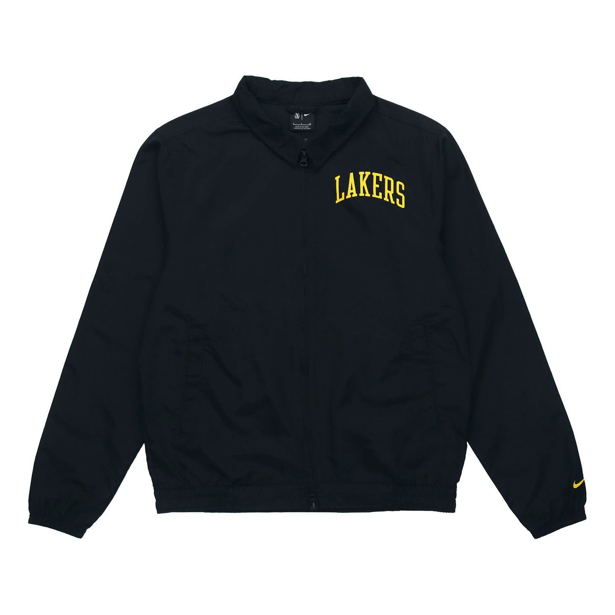 Nike Los Angeles Lakers NBA Lightweight lapel Zipper Long Sleeves Logo Jacket Black CN0765-010