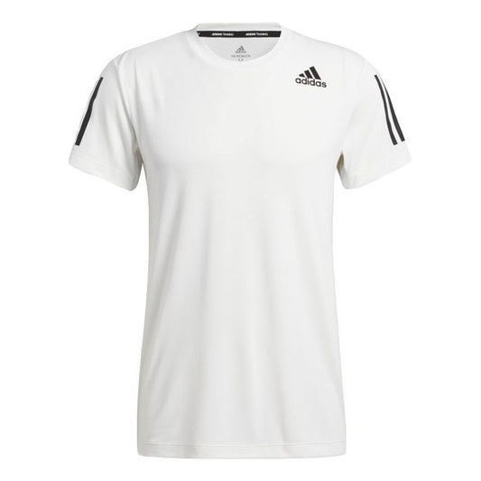 adidas Casual Sports Training Running Short Sleeve White GT8267
