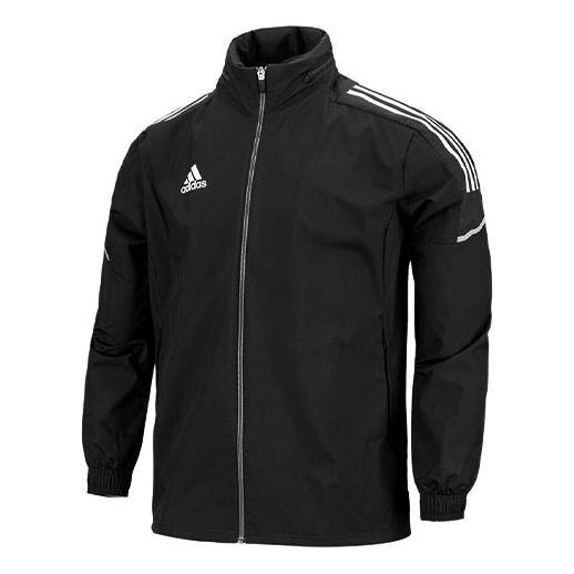 adidas Con21 Aw Jkt Soccer/Football Sports Hooded Jacket Black GE5413