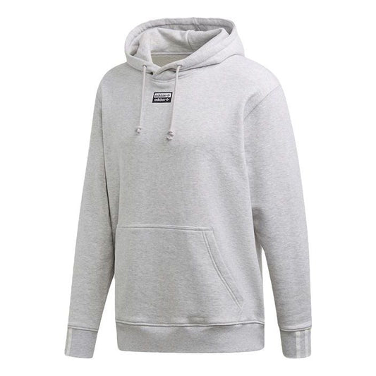 adidas originals Casual Sports Solid Color hooded Pullover Gray EJ7423