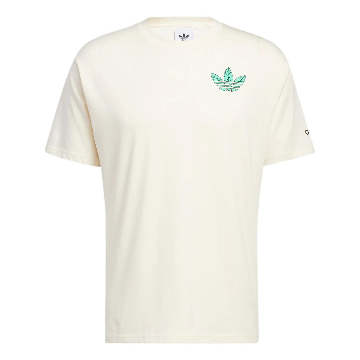 adidas originals Trefoil Leaves Back Large Logo Alphabet Printing Athleisure Casual Sports Short Sleeve Beige T-Shirt HC2140
