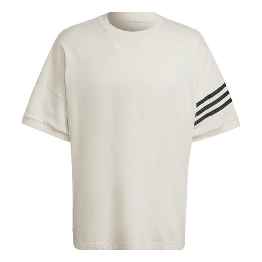 adidas Stripe Casual T-Shirt Asia Sizing 'White' HM1874