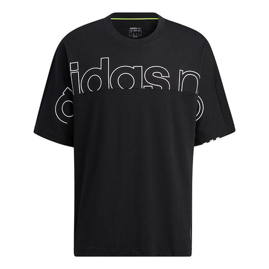 adidas neo M Brlv Tee2 Casual Sports Round Neck Short Sleeve Black H59450