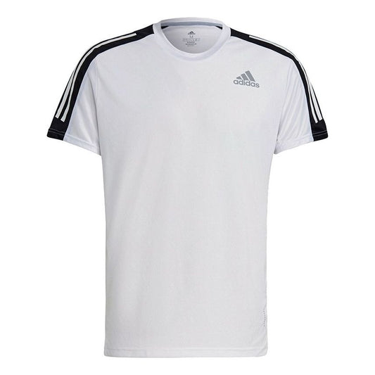 adidas Own The Run Tee Running Sports Round Neck Short Sleeve White GM1596