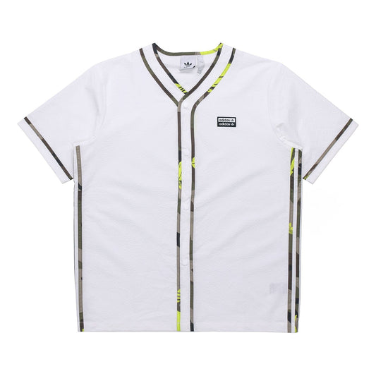 adidas originals Sports Casual Short Sleeve Shirt Men White GK5911