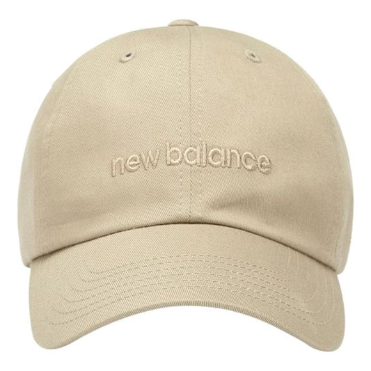 New Balance Embroidery Wordmark Logo Hat 'Beige' LAH21003-TAP