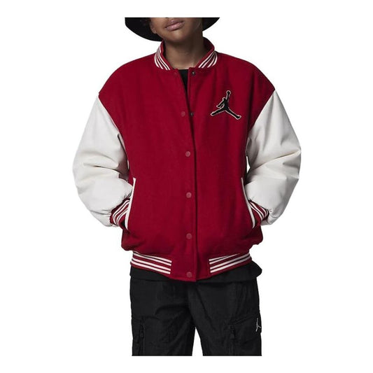 (PS) Air Jordan Varsity Logo Jacket 'Red White' FV6043-687