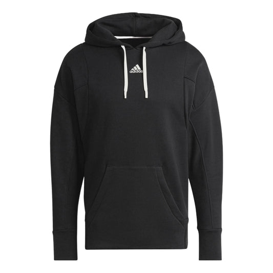Men's adidas Logo Printing Hooded Long Sleeves Black HC3479