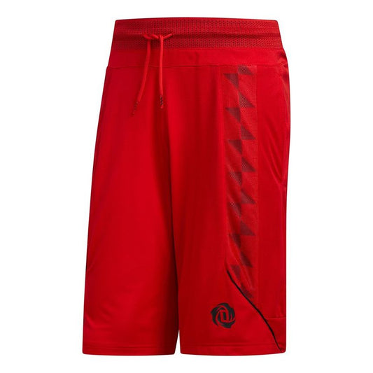 adidas Ros C365 Short Casual Sports Breathable Basketball Shorts Red EJ7433