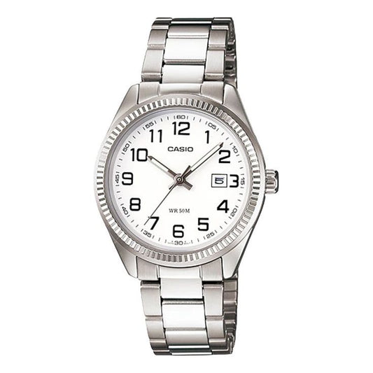 CASIO Stainless Steel Strap White Analog LTP-1302D-7BV