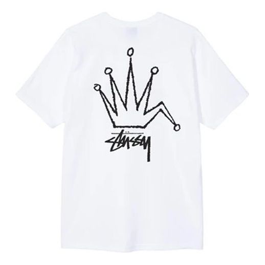 Stussy Unisex Old Crown Printing Logo White 1904510-WHITE