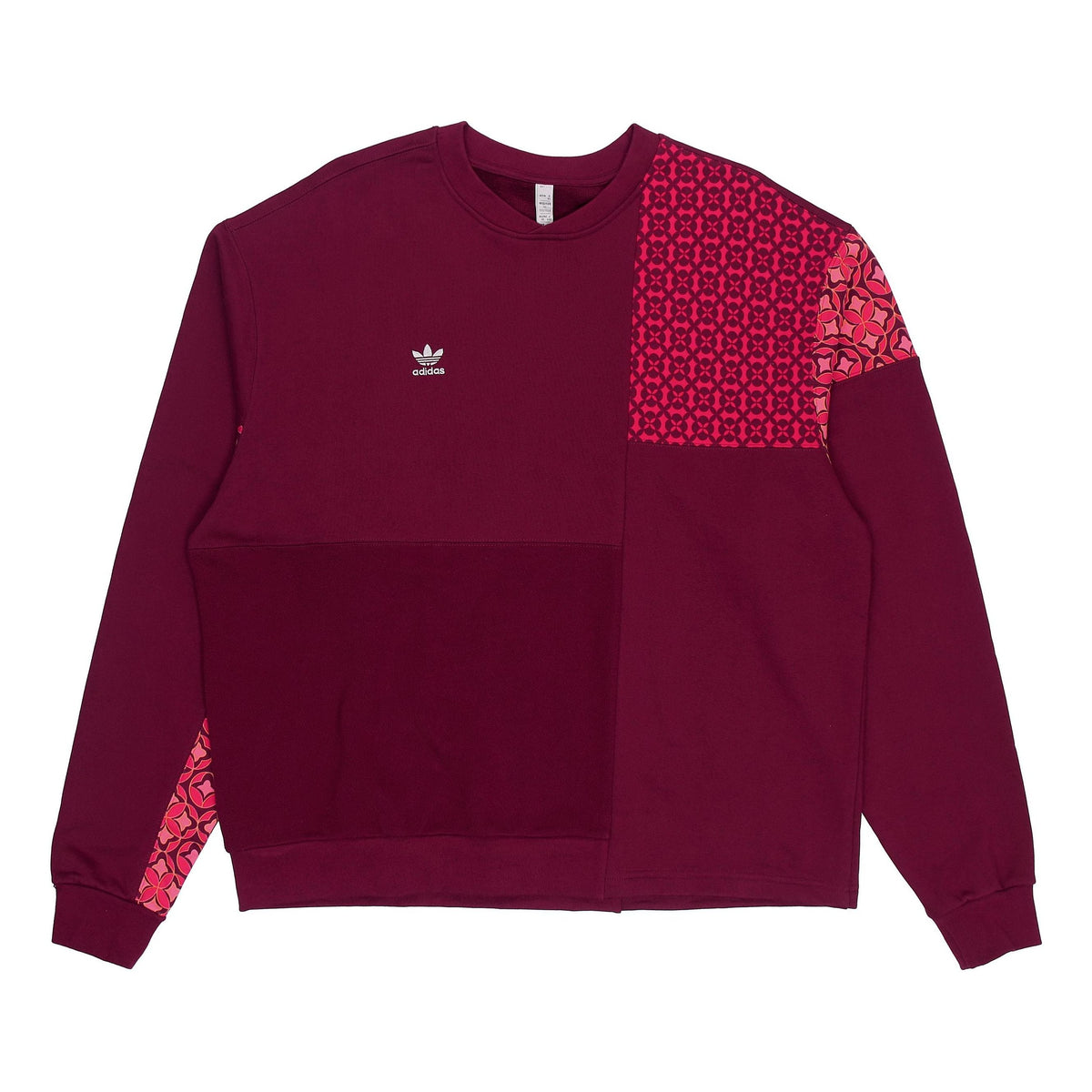 adidas originals CNY Limited Pattern Printing Sports Round Neck Pullover Brown Red HC0564