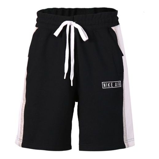 Nike Air French Terry Drawstring Zipper Pocket Casual Sports Shorts Black CJ9948-010