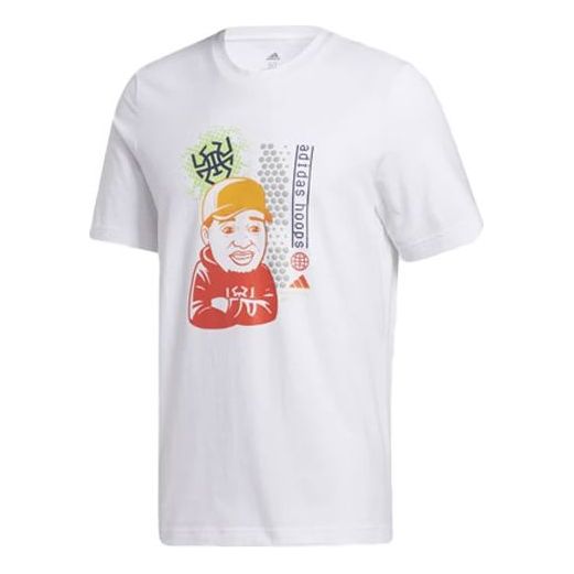adidas Donovan Social Casual Basketball Sports Short Sleeve White GI8889