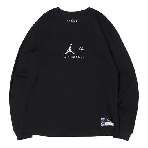 Air Jordan x Fragment Design FW Crew Neck Pullovers Street Style Collaboration Men Black DA2982-010