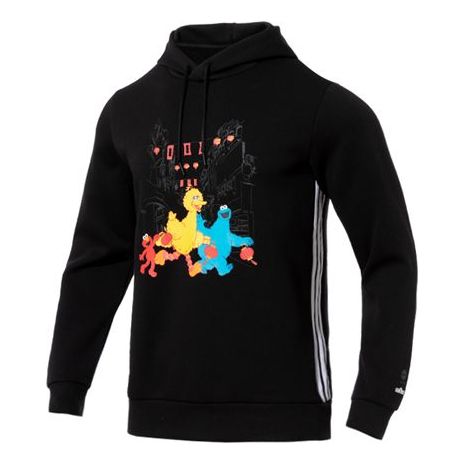 Men's adidas neo Cartoon Pattern Sports Pullover Black HD7296