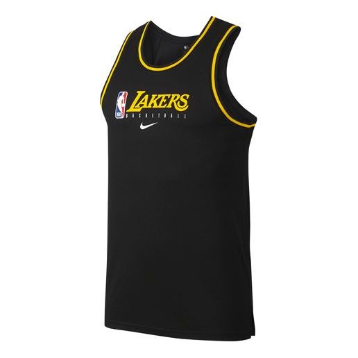 Nike NBA DRI-FIT Los Angeles Lakers Sports Basketball Jersey/Vest Black BQ9344-010