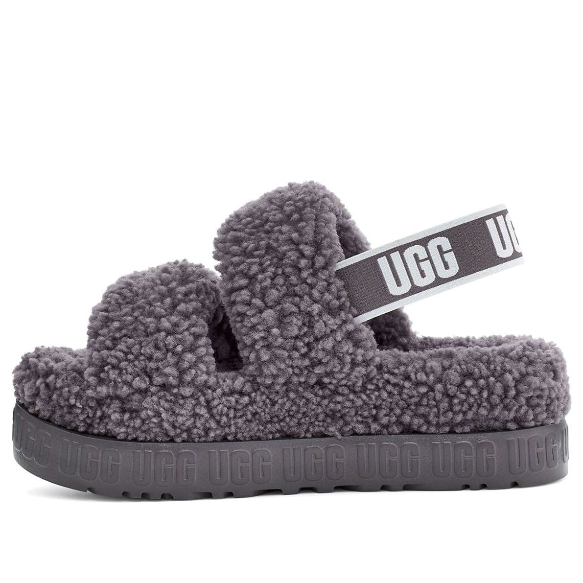 (WMNS) UGG Oh Fluffita Sandals Gray 1120876-SHA