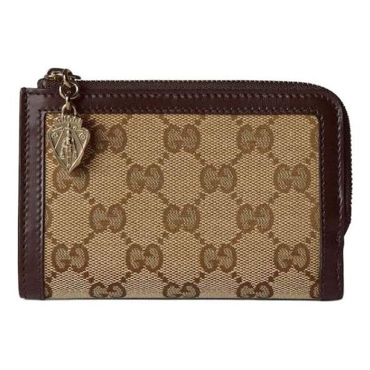 (WMNS) Gucci Luce Mini Wallet 'Beige Ebony Canvas' 790036-FADHW-9742