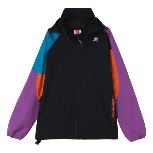 adidas originals Colorblock Athleisure Casual Sports Jacket Black GC8703