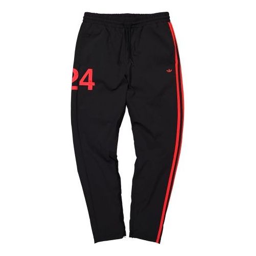 adidas originals x 424 Track Pants Crossover Asymmetric Sports Pants Black FS6234