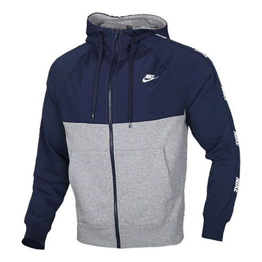 Nike As Sportswear Ce Fz Bb Hybri 'Navy Grey' CJ4416-410