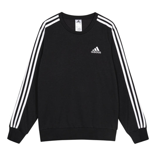 adidas Sports Round Neck Loose Long Sleeves Pullover Black GK9078