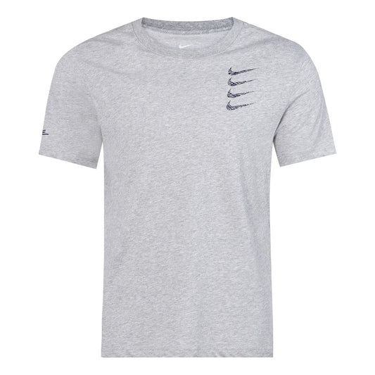 Men's Nike Dri-FIT 4 Round Neck Short Sleeve Gray T-Shirt CT6465-063