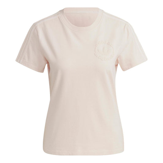 (WMNS) adidas originals Graphic Logo T-Shirt 'Milk Tea' IC6046