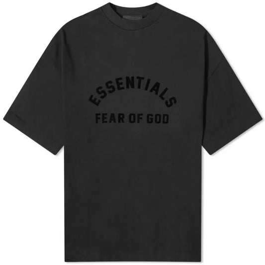 Fear of God Essentials SS24 Spring Printed Logo T-shirt 'Jet Black' 125SP242004F