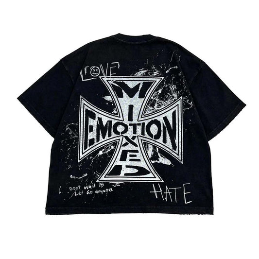 Mixed Emotions Black Chaos Tee