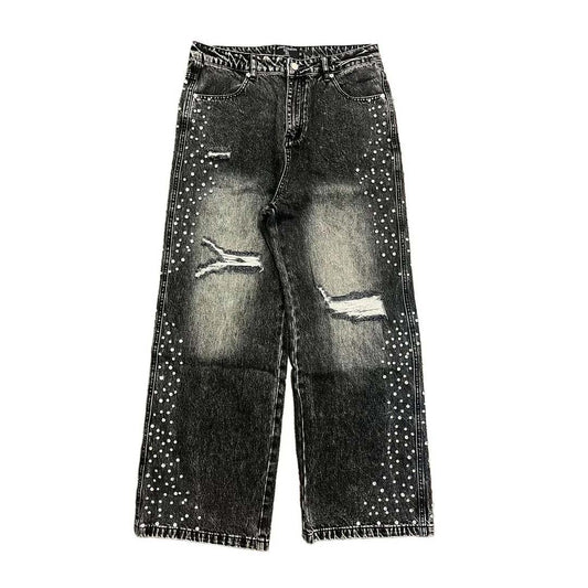 Mixed Emotions Black Stone Baggy Denim Jeans