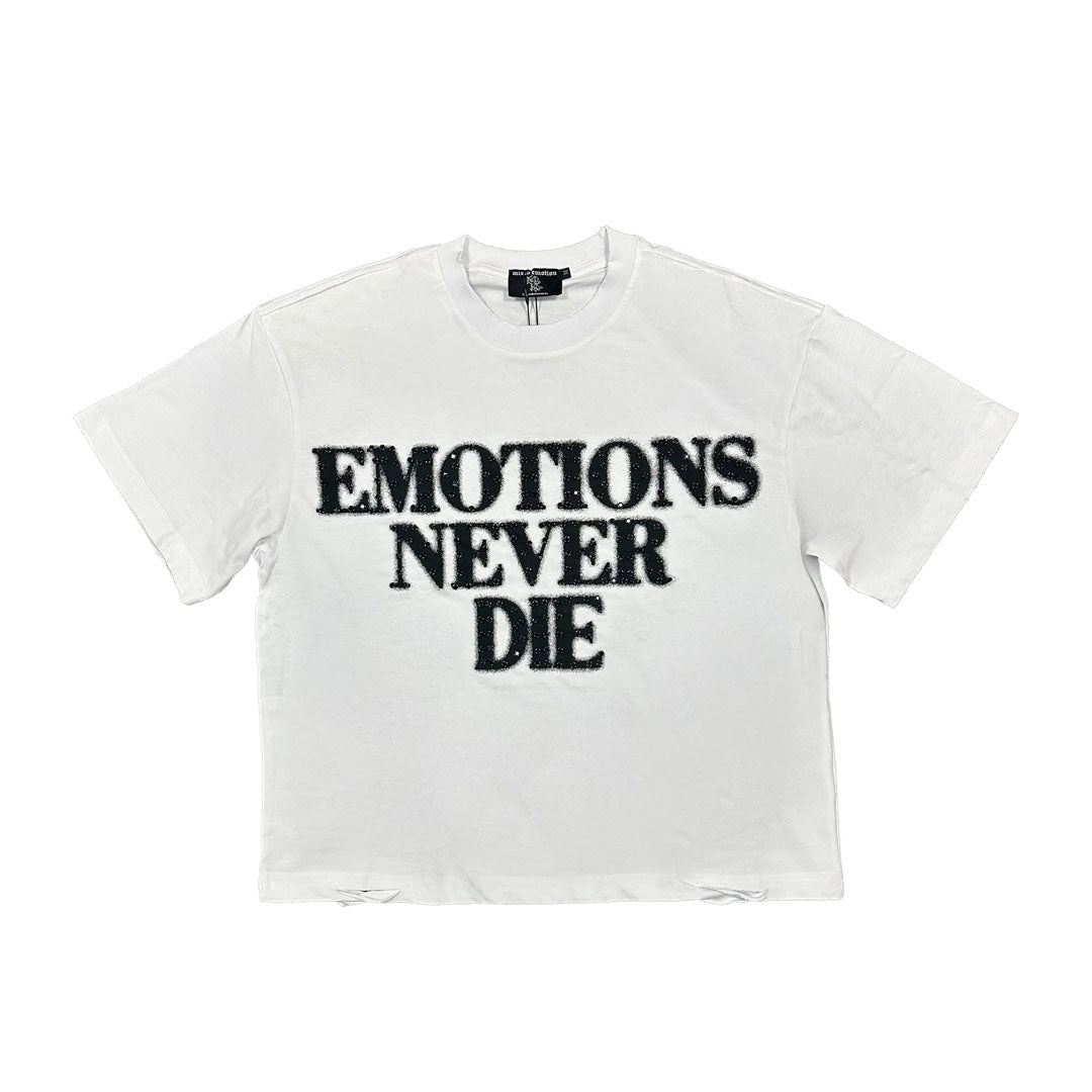 Mixed Emotions End Tee White Black