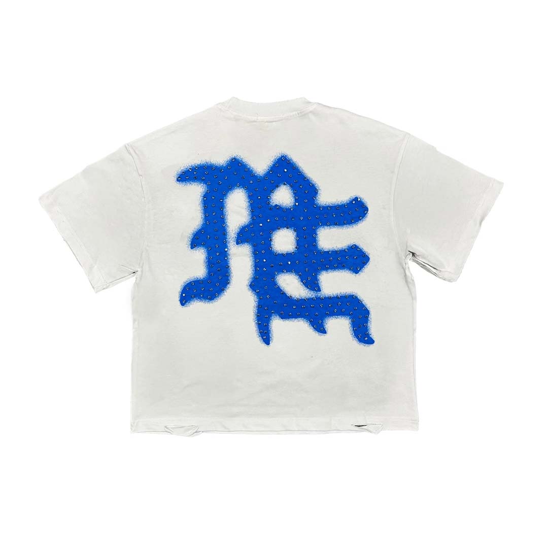 Mixed Emotions End Tee White Blue