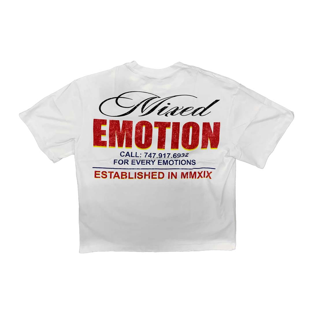 Mixed Emotions Lottery Tee White