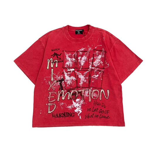Mixed Emotions Red Crimson Tee