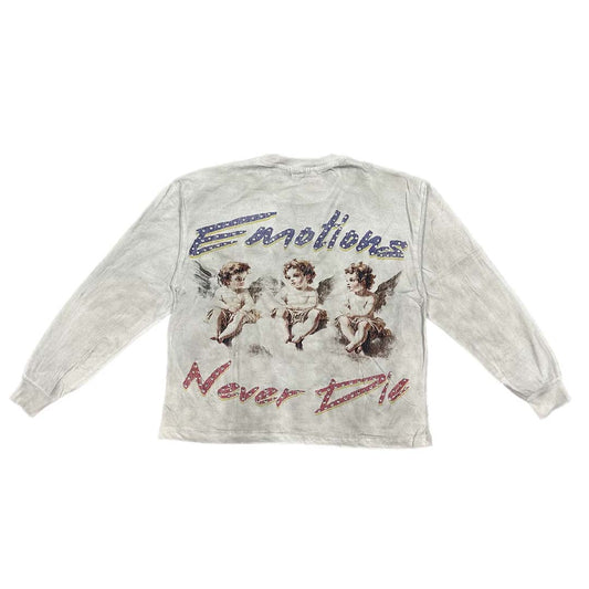 Mixed Emotions Triplets Long Sleeve Tee Distressed