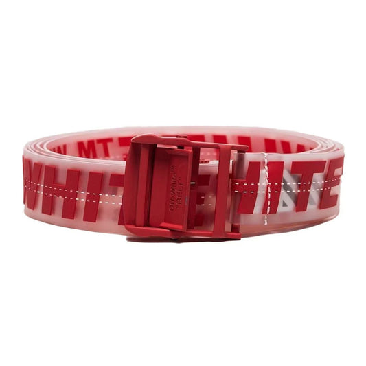 OFF-WHITE Industrial Logo Rubber Belt Red