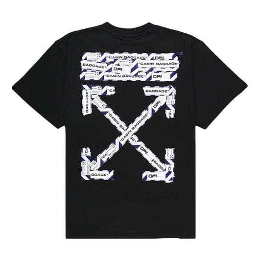 Off-White Oversized Fit Airport Tape Tee 'Black/Multicolor'